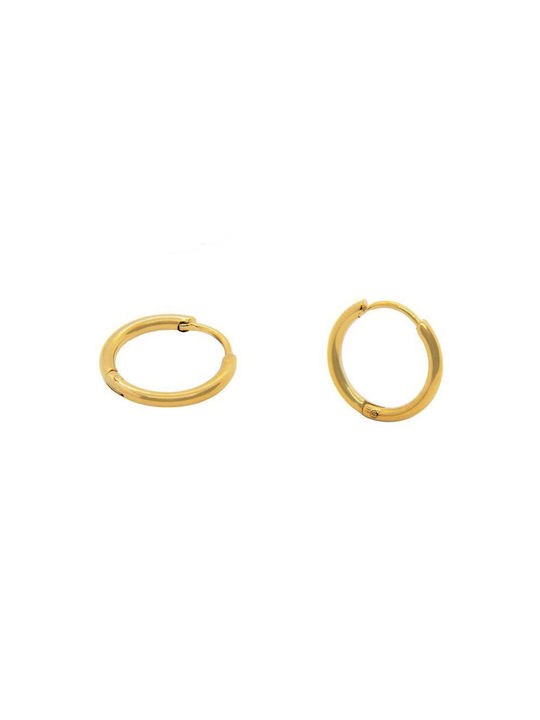 Earring Hoop with 1.6mm Thickness and 12mm Diameter, Made of Steel in Gold Color