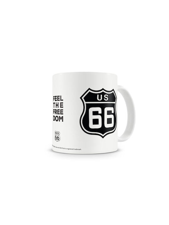 Route 66 Tasse Keramik Weiß 1Stück