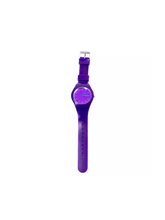 Nora's Accessories Watch with Purple / Purple Rubber Strap