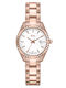 Jcou Queen's Petite Womens Watch 26mm Battery With Pink Gold Steel Bracelet