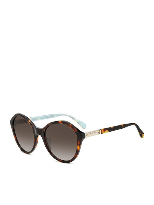 Kate Spade Women's Sunglasses with Brown Tartaruga Plastic Frame and Brown Gradient Lens
