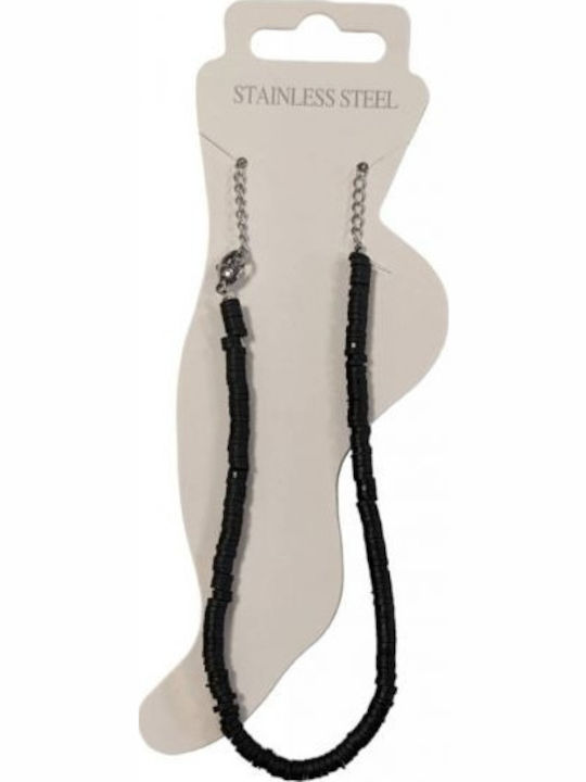 Kostibas Fashion Stainless Steel Black Foot Chain