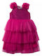 Kinderkleid Tüll Fuchsia