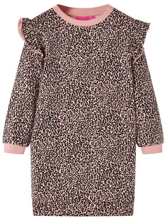 vidaXL Sweatshirt Girls Dress Animal Print Pink