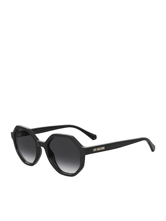 Moschino Women's Sunglasses with Black Plastic Frame and Black Lens MOL076/S 807/9O