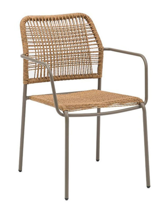 Fylliana Gartenstühle Rattan Leana Braune 56x59x80cm