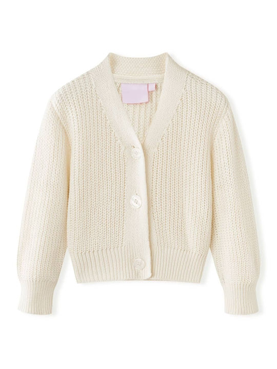 vidaXL Kids Cardigan Knitted Λευκή