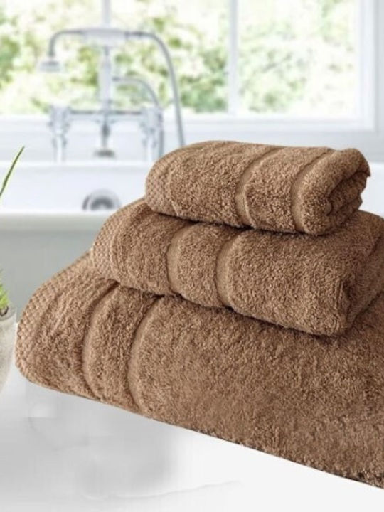 SpitiBazaar Πετσέτα Προσώπου 50x90εκ. Μπεζ Βάρους 600gr/m²
