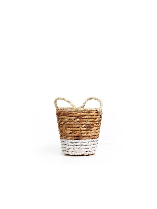 Coș decorativ Wicker cu mânere White 20x20buc Soulworks