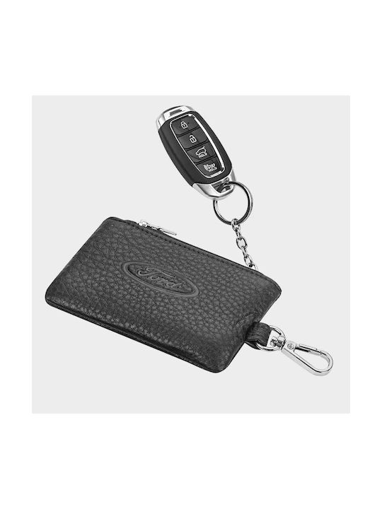 Leather Keychain Ford Auto Set As1807 Black