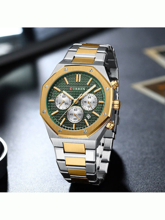 Curren Ανδρικό Ρολόι 43mm Χρονογράφος Μπαταρίας...
