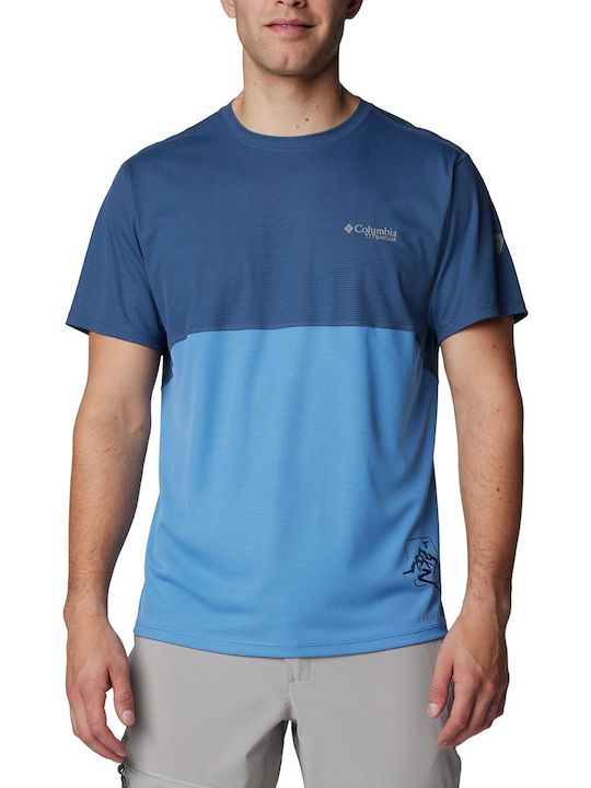 Columbia River Herren T-Shirt Kurzarm Marineblau