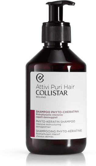 Collistar Attivi Puri Hair Phyto-keratin Shampoos for Sensitive Scalp for Oily Hair 250ml