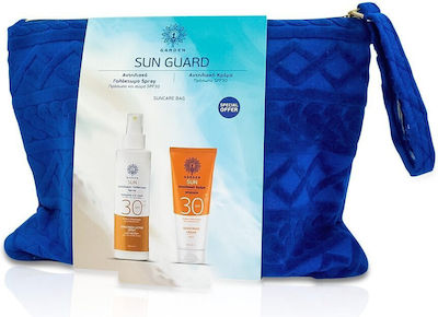 Garden Promo Sun Guard - Sunscreen Spray Spf30 for Face and Body with Organic Aloe 150ml & Sunscreen Cream for Face Spf30 with Organic Aloe 50ml