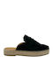 Flat Suede Mules σε Μαύρο Χρώμα