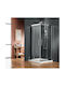 Tema Καμπίνα Ντουζιέρας με Συρόμενη Πόρτα 80x80x185cm Clear Glass Chrome