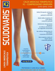 Scudovaris Κάλτσες Ριζομηρίου με Σιλικόνη Κλάση 2 Μπεζ