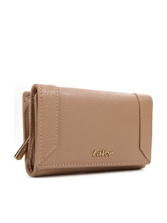 Small Leather Women's Wallet with RFID Nude