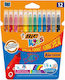 BIC Kids Μαρκαδόροι Ζωγραφικής 4.5mm Λεπτοί Σετ 12 χρώματα