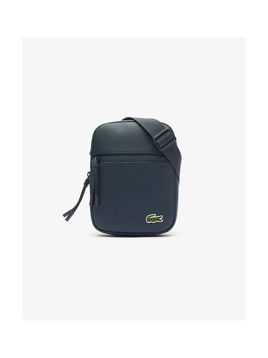 Lacoste Piele Geantă pentru bărbați Umăr / Crossbody Albastru marin