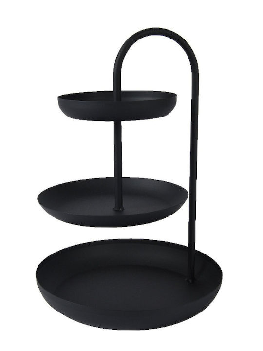 Kaemingk Μεταλλική Εταζέρα Μαύρη Π25xΜ25xΥ36cm