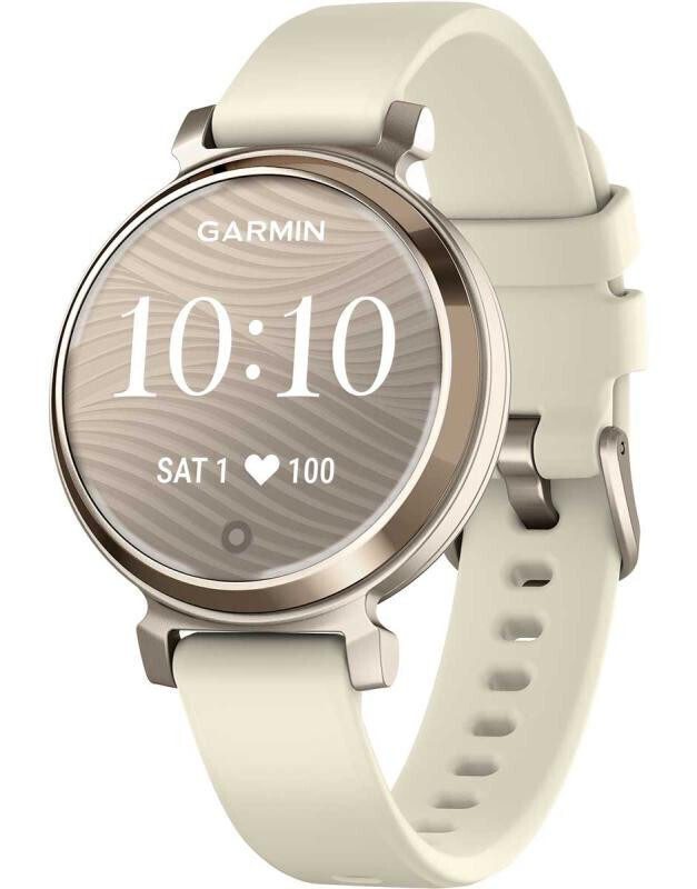 Garmin Lily 2 Aluminium 35mm Αδιάβροχο Smartwatch με Παλμογράφο (Cream Gold / Coconut)