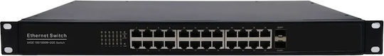Ewind EW-S1626CGU Unmanaged L2 PoE Switch με 24 Θύρες Gigabit (1Gbps) Ethernet και 24 SFP Θύρες