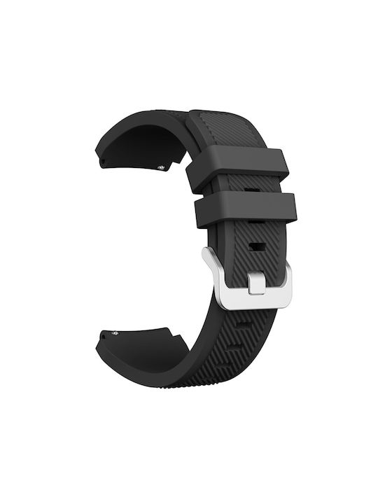 Twill Texture Armband Silikon Schwarz (Amazfit Bip 5)