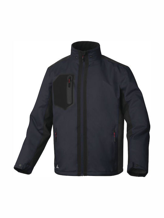 Delta Plus Aren Work Jacket Cold with Hood Navy Blue Marin - Black