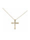 Damen Gold Kreuz 14K mit Kette