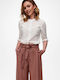 Only Women's High-waisted Fabric Trousers in Paperbag Fit Baroque Rose