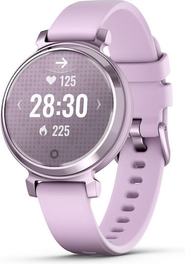Garmin Lily 2 Aluminiu 35mm Rezistent la apă Smartwatch (Metallic Lilac / Lilac Silicone Band)