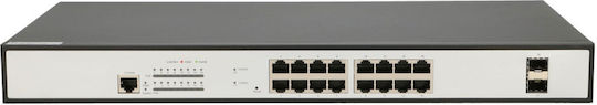 Extralink ARES v1 Управляем Превключвател L2 PoE+ с 16 Ethernet Порта и 2 SFP Порта