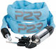 P2R Bicycle Cable Lock with Key Blue