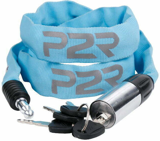 P2R Bicycle Cable Lock with Key Blue