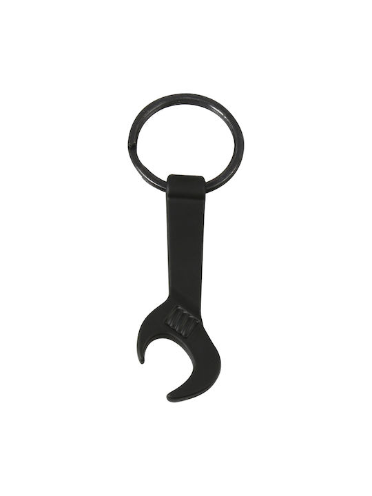 Metal French Key Keychain, Bottle Opener Code An-4190 - Black