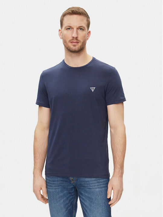 Guess T-shirt Bărbătesc cu Mânecă Scurtă BLUE