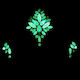 Green Ab Crystal Stone Face Jewels - Style H