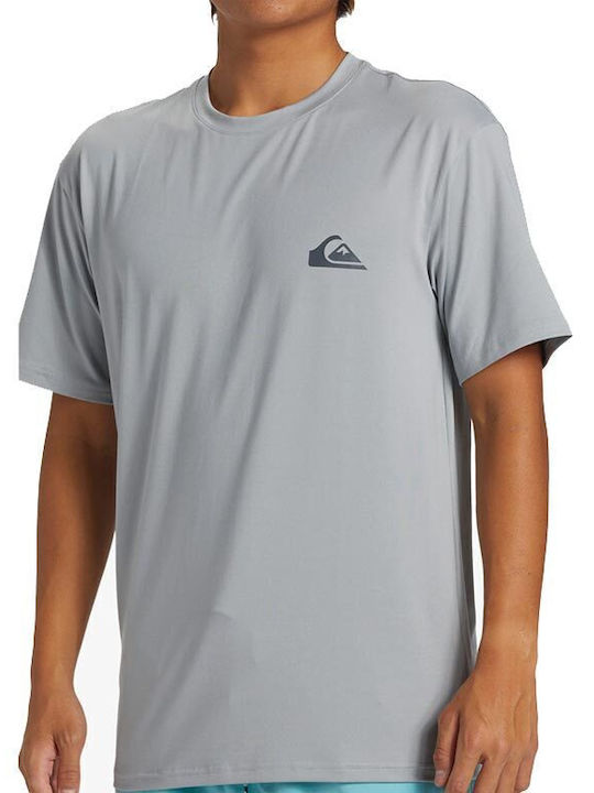 Quiksilver Men's Short Sleeve Sun Protection Shirt Gray