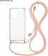 Sonique Back Cover Silicone with Strap Pink (Po...