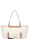 Moschino Damen Tasche Schulter Beige