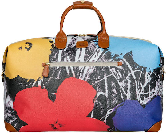 Andy Warhol X Bric's Travel Bag 55x32x20cm Coloured Flowers Cream