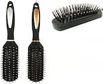 Hair Brush Soft Handle Black Plastic 5x24cm In 2 Shades