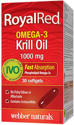 Webber Naturals Масло от крил + Омега 3 Royalred® 1000 мг [30 меки капсули]