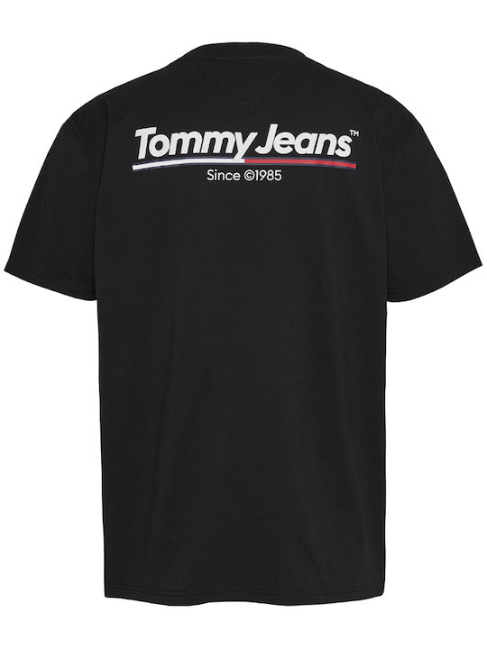 Tommy Hilfiger Herren T-Shirt Kurzarm Schwarz