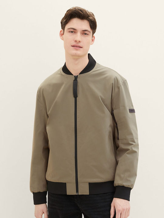 Tom Tailor Men's Bomber Jacket Khaki