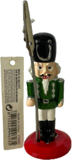 blokker Nutcracker de Crăciun Verde din Metal Înălțime 9cm.