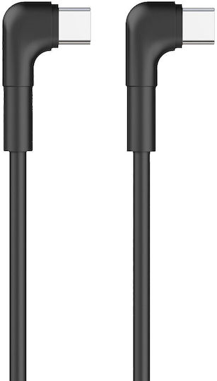 Maxlife Regular USB 2.0 Cablu USB-C bărbătesc - USB-C 60W Negru 1m
