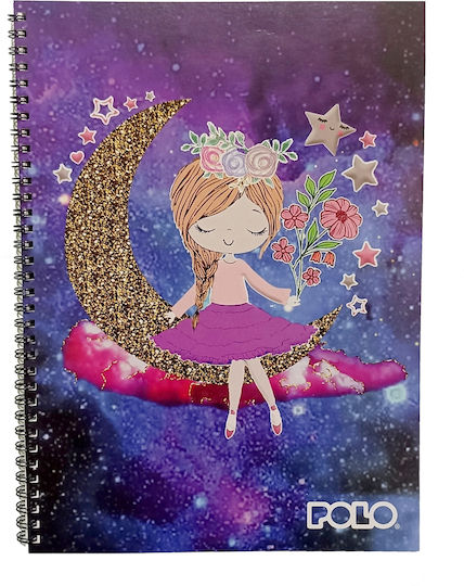 Polo Design Spiral Notebook A4 3 Subjects Moon 919004-8276