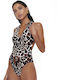 Bluepoint One-Piece Swimsuit with Open Back Brown